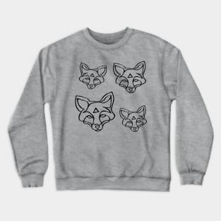 Minimal Fox Pattern, Fox Pack Crewneck Sweatshirt